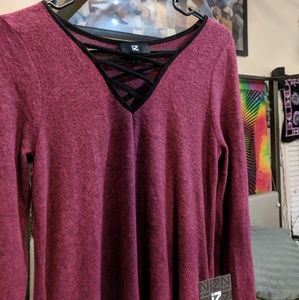 Fleece long sleeve dress